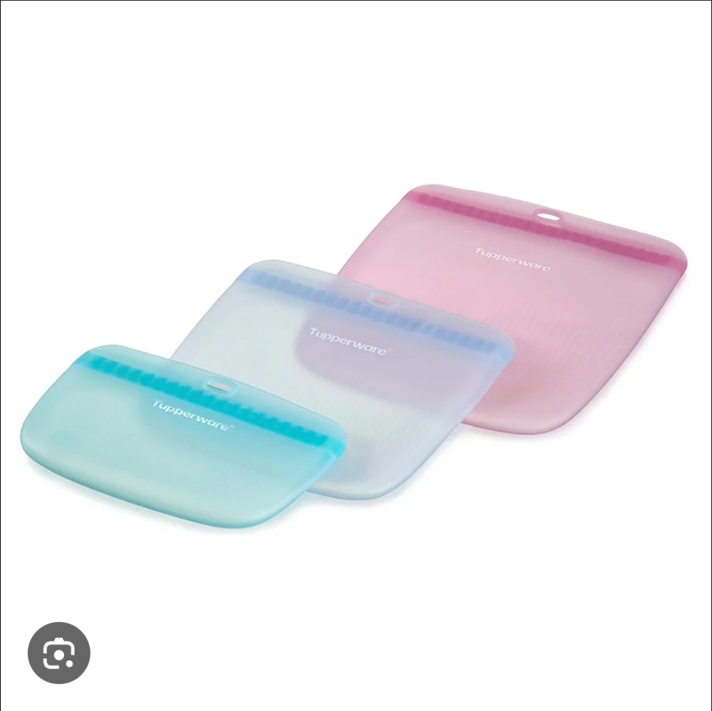 Tupperware Slim Silicone Bag Set Of 3